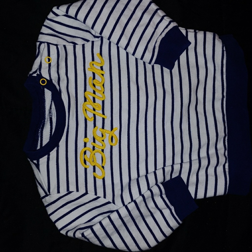 "Big Man" striped pullover